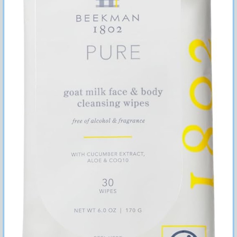 Beekman 1802 Pure Goat Milk Face & Body Cleansing Wipes - 30 wipes